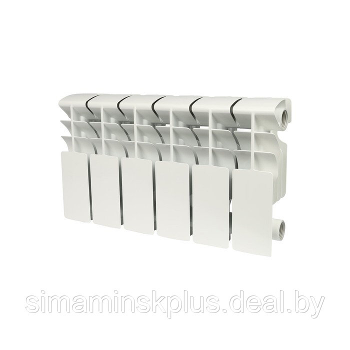 Радиатор алюминиевый ROMMER Plus, 200 x 96 мм, 6 секций - фото 1 - id-p193180202