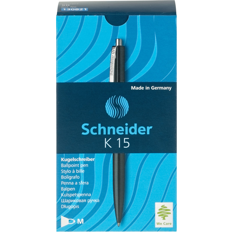 Ручка шариковая автоматическая Schneider "K15" синяя, 1,0мм, корпус черный, ш/к 130821 - фото 2 - id-p193185729