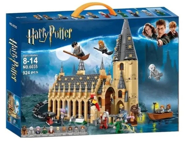 6035 Конструктор "Гарри Поттер Большой зал Хогвартса", 924 детали, Justice Magician, аналог Lego 75954