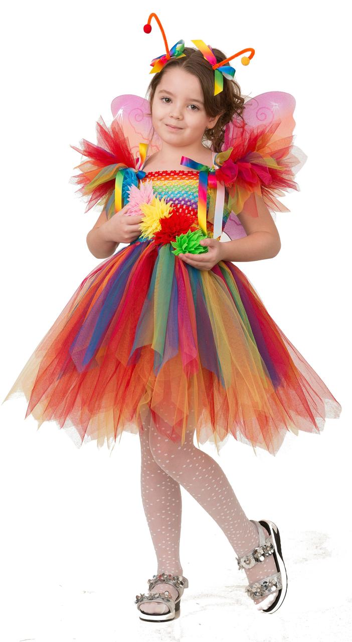 Детский карнавальный костюм "Бабочка радужная" (Сделай сам)
