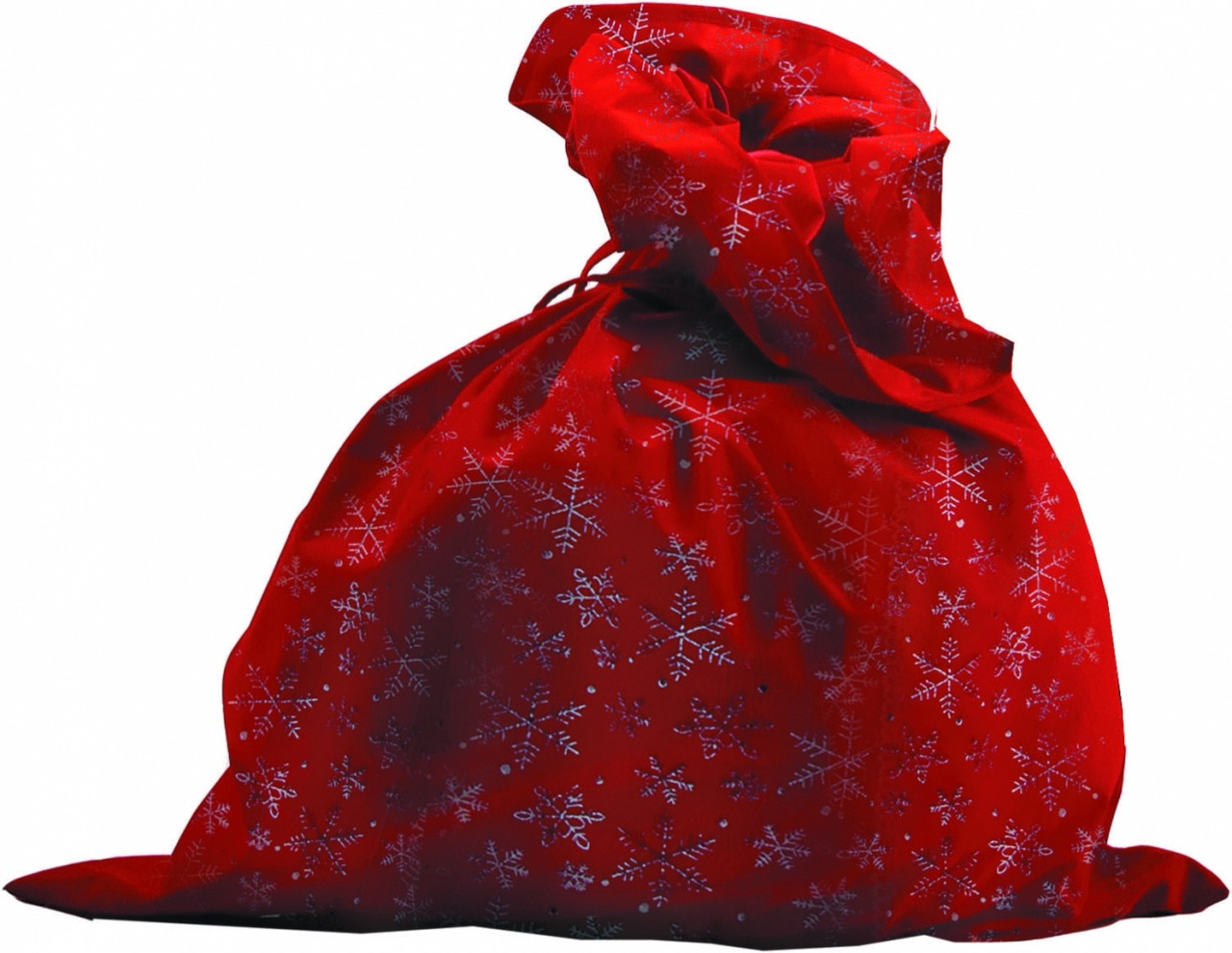 Мешок Деда Мороза красный со снежинками - фото 1 - id-p193215665