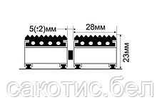 Алюминиевая грязезащитная решетка 390х590 мм резина, фото 2