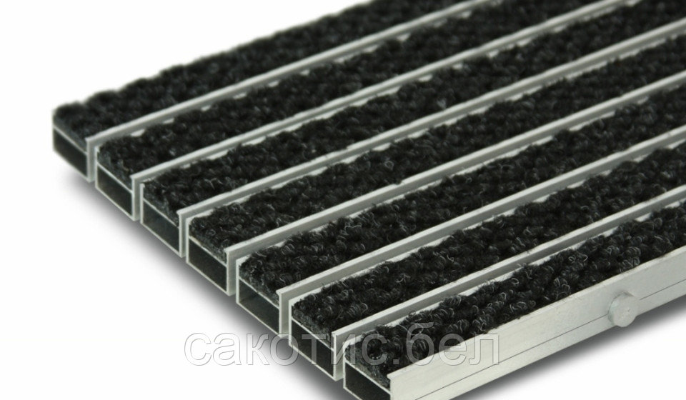 Алюминиевая грязезащитная решетка 390х590 мм ворс - фото 1 - id-p193215689