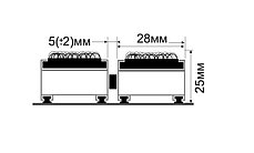 Алюминиевая грязезащитная решетка 390х590 мм ворс, фото 2