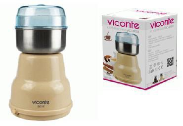 Кофемолка электрическая мощная VICONTE VC-3103 бежевая мельница для кофе специй дома