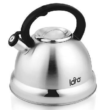 Металлический чайник со свистком LARA LR00-59 4.5 л для газовой плиты - фото 1 - id-p190183815