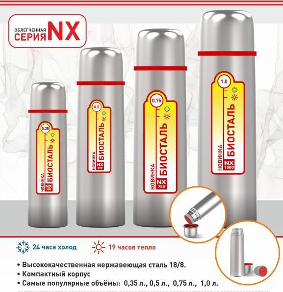 Вакуумный термос для напитков чая кофе БИОСТАЛЬ NX-750 чайный металлический