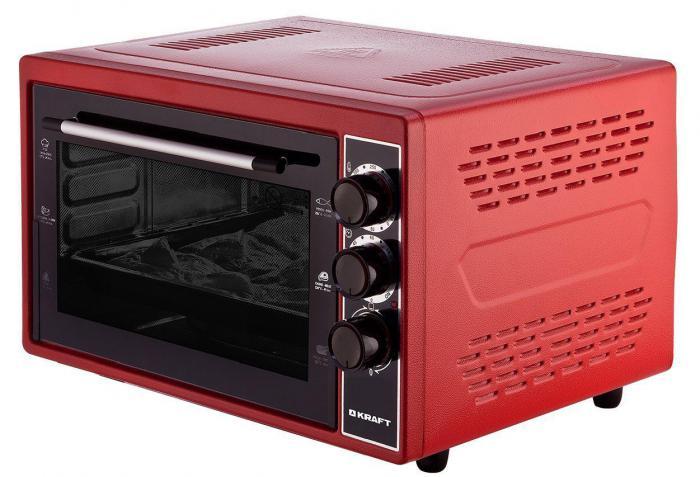 Мини-печь KRAFT KF-MO 3200 R красная духовка электрическая настольная - фото 1 - id-p191011636