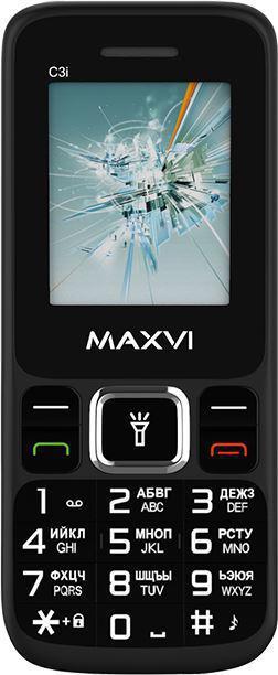 Кнопочный сотовый мобильный телефон MAXVI C3I BLACK - фото 2 - id-p191289045