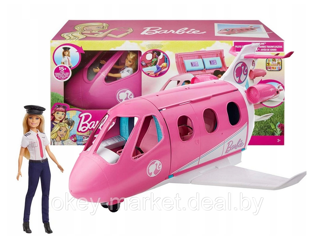 Игровой набор Самолёт мечты с куклой Барби Пилот GJB33 - фото 1 - id-p193216705