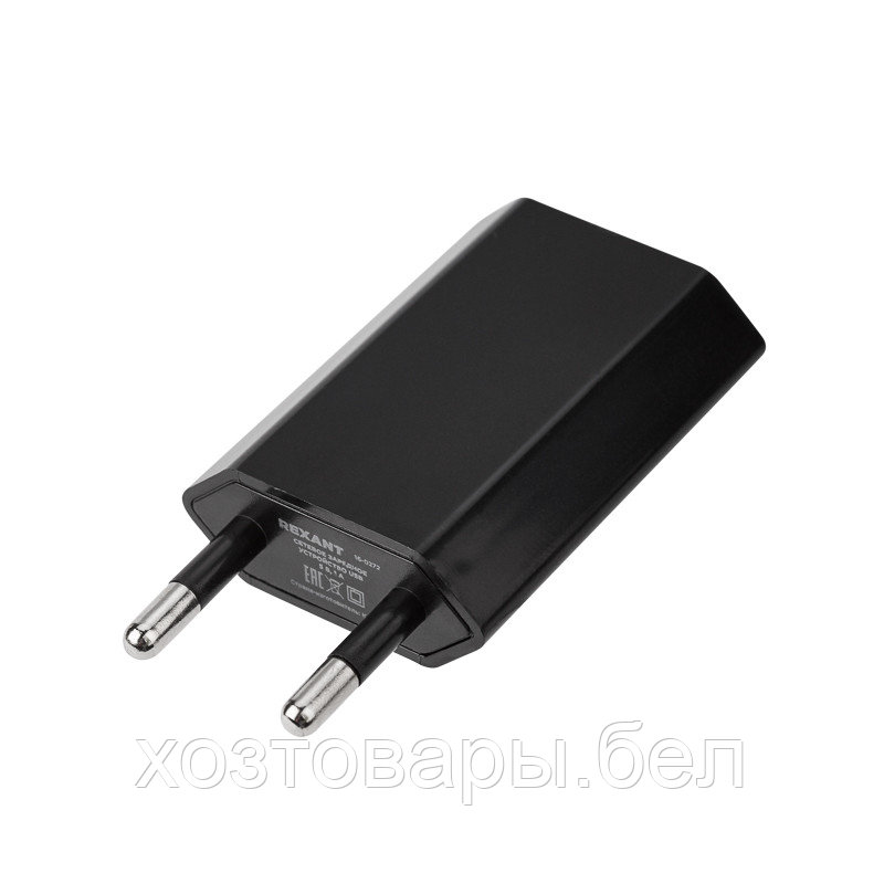Сетевое зарядное устройство REXANT USB, 5V, 1 A, черное - фото 3 - id-p193216062