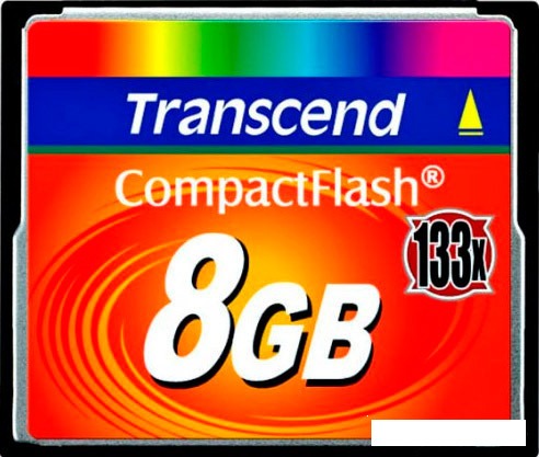 Карта памяти Transcend 133x CompactFlash 8 Гб (TS8GCF133) - фото 1 - id-p193221578