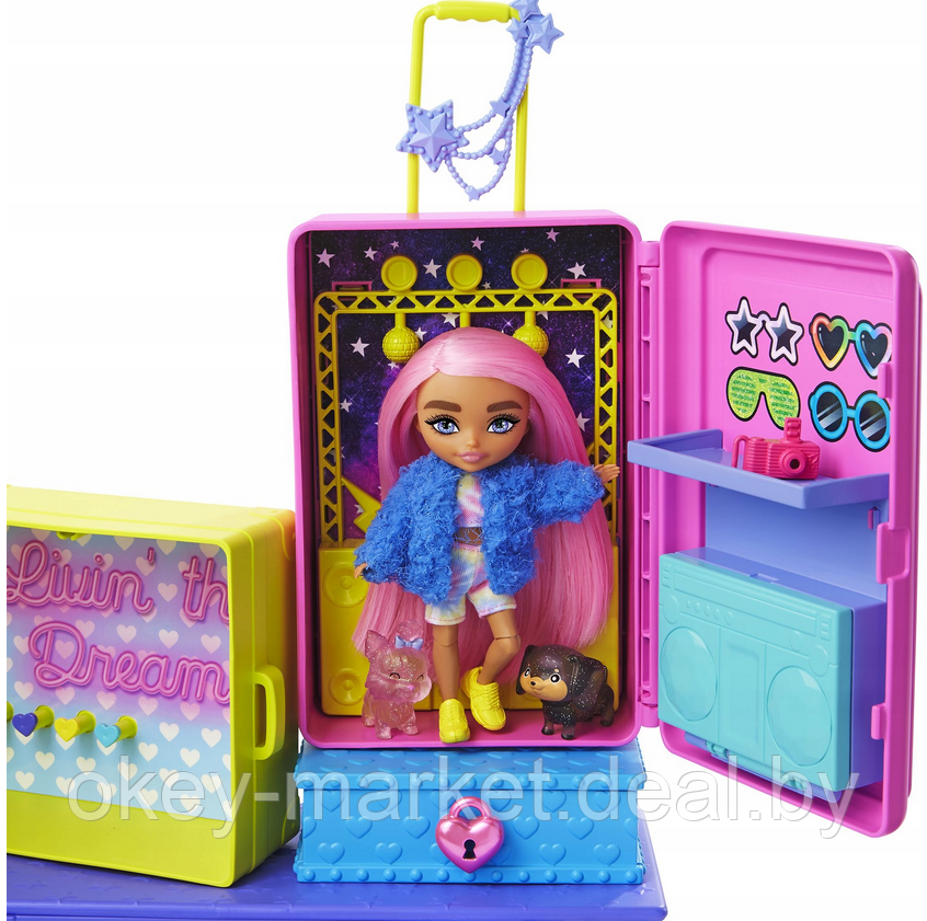 Мини-кукла Barbie Extra с питомцами и тематическим набором "Путешествия" HDY91 - фото 6 - id-p193224020