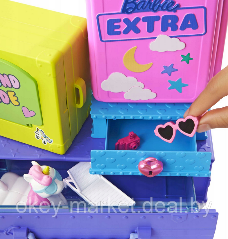 Мини-кукла Barbie Extra с питомцами и тематическим набором "Путешествия" HDY91 - фото 9 - id-p193224020