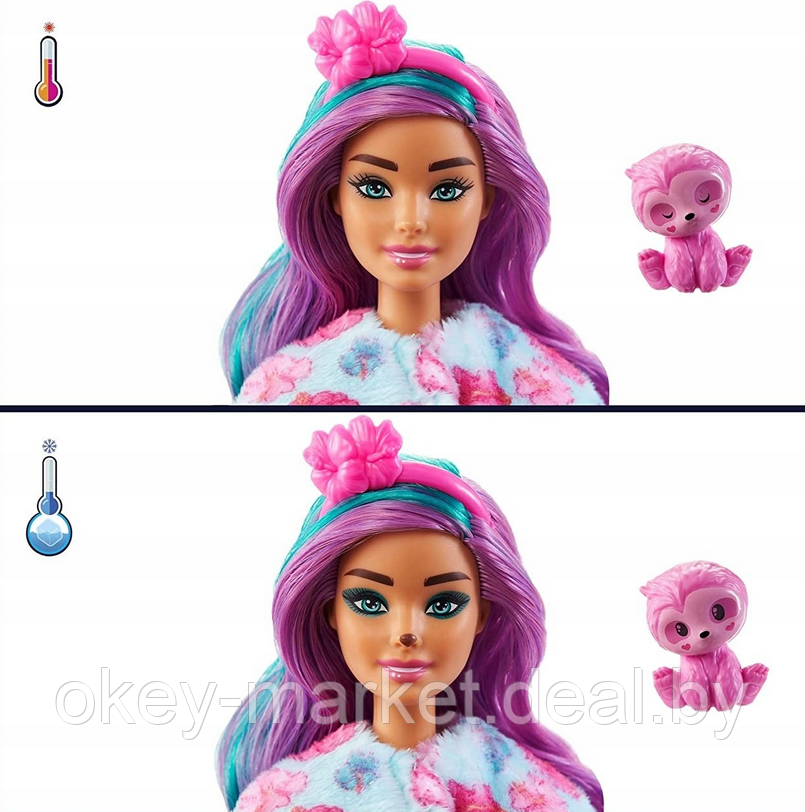 Кукла Barbie Cutie Reveal Ленивец HJL59 - фото 4 - id-p173078369