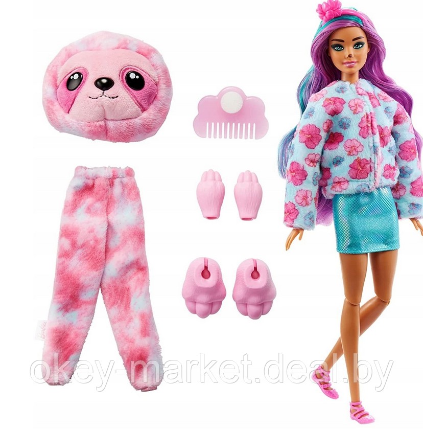 Кукла Barbie Cutie Reveal Ленивец HJL59 - фото 5 - id-p173078369