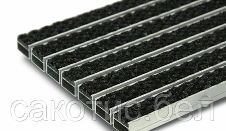 Алюминиевая грязезащитная решетка 490х740 мм ворс, фото 2
