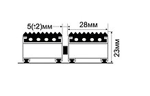 Алюминиевая грязезащитная решетка 490х990 мм резина, фото 2