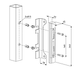 Ответная планка из нержавеющей стали LOCINOX черная, фото 2