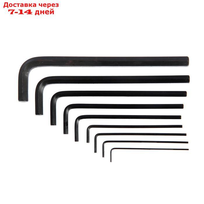 Набор ключей шестигранных TUNDRA black, удлиненных, CrV, 1.5 - 10 мм, 9 шт. - фото 3 - id-p192745596