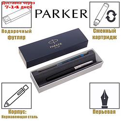 Ручка перьевая Parker Jotter Core F63 Bond Street Black CT M, корпус из нержавеющей стали (2030947)