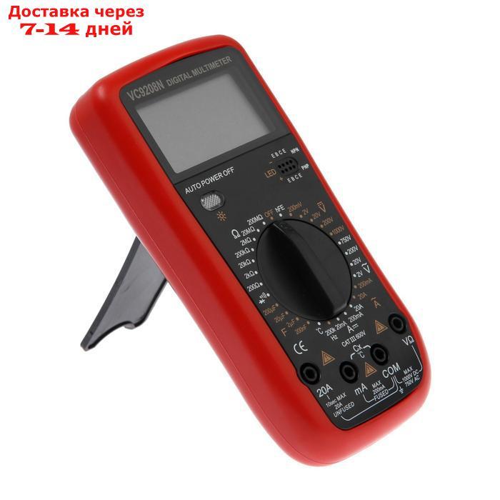 Мультиметр TUNDRA, VC9208N, ACV/DCV, ACA/DCA, 200-200MΩ, 200nF-200mF, -20-1000°C, 200 kHz - фото 4 - id-p193153167