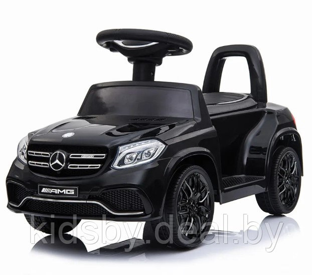 Детская машинка-каталка, электромобиль RiverToys Mercedes-AMG GLS 63 HL600 (черный) Лицензия, пульт Д/У - фото 1 - id-p186235181