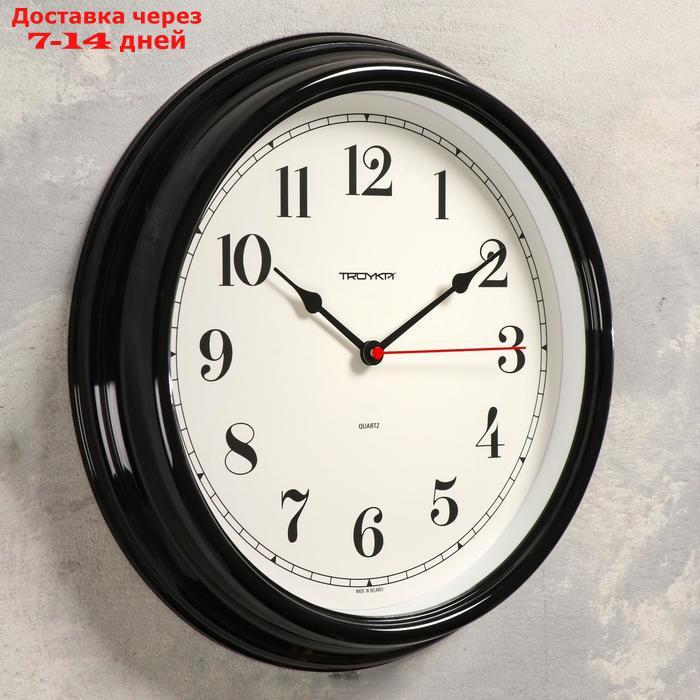 Часы настенные "Классика", плавный ход, чёрные, d=31 см - фото 2 - id-p192747127