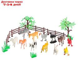 Набор животных "Моя ферма", с аксессуарами, 12 фигурок