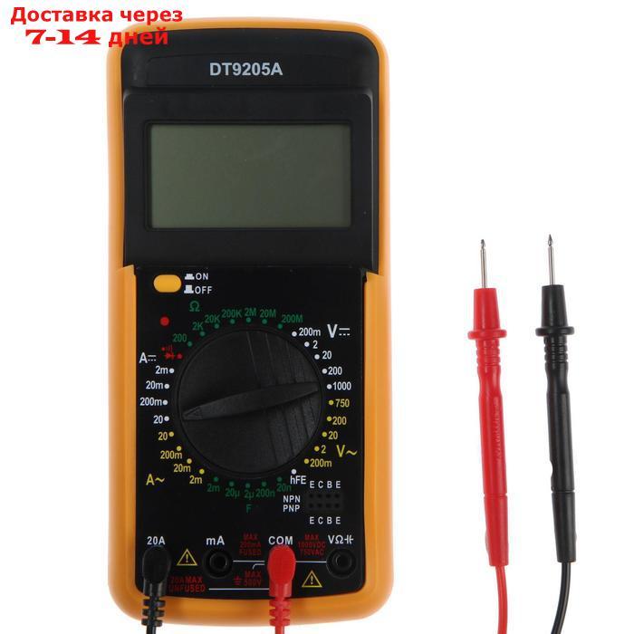Мультиметр TUNDRA DT-9205А, ACV/DCV, ACA/DCA, 200-200MΩ, 20nF-200mF, прозвон - фото 2 - id-p191351945