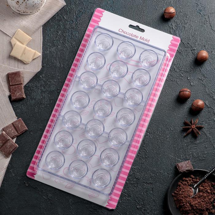 Форма для шоколада и конфет "Роза", 21 ячейка, цвет прозрачный - фото 3 - id-p193083128