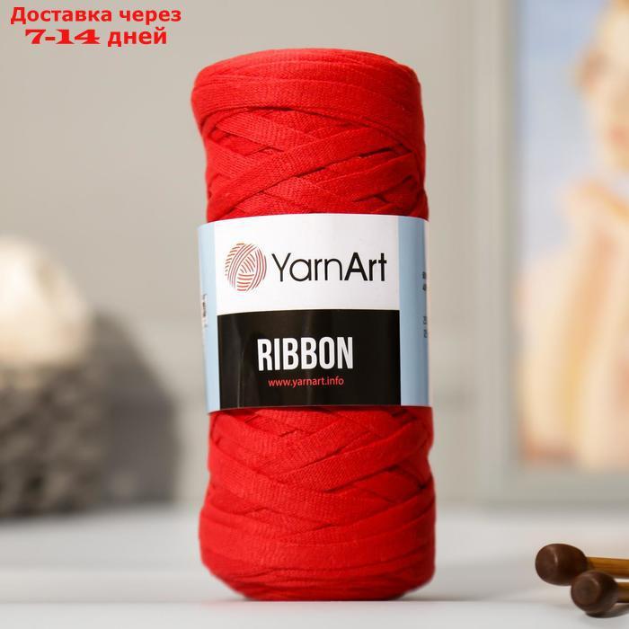 Пряжа-шнур "Ribbon" 40% полиэстер, 60% хлопок 125м/250гр (773 красный) - фото 1 - id-p191349857