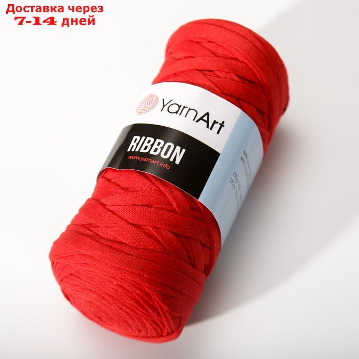 Пряжа-шнур "Ribbon" 40% полиэстер, 60% хлопок 125м/250гр (773 красный) - фото 2 - id-p191349857