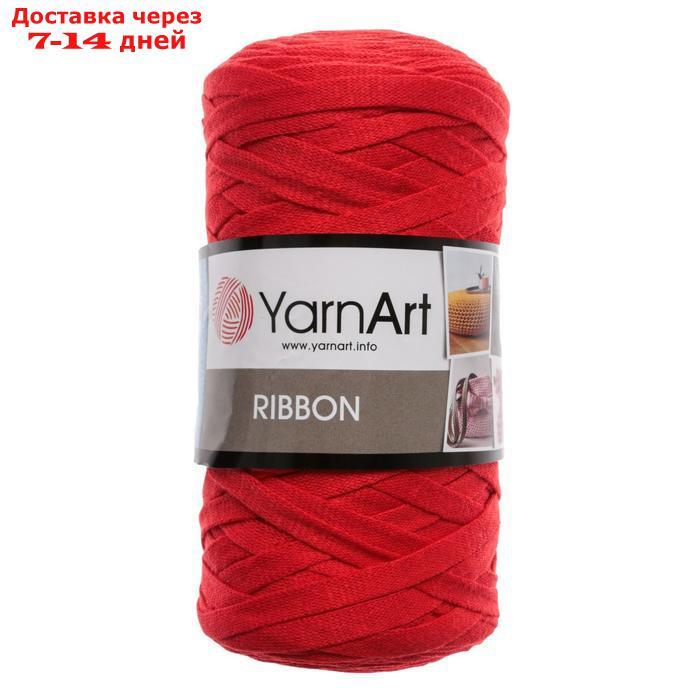 Пряжа-шнур "Ribbon" 40% полиэстер, 60% хлопок 125м/250гр (773 красный) - фото 5 - id-p191349857