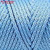 Шнур для вязания "Классик" без сердечника 100% полиэфир ширина 4мм 100м (светло-голубой), фото 3