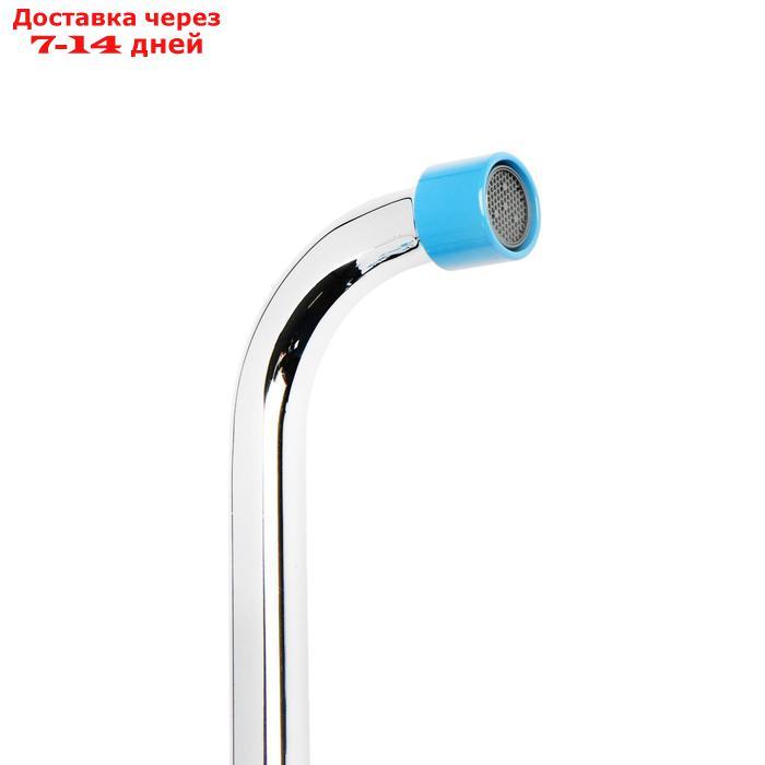 Cмеситель для ванны Accoona A7182M, двухвентильный, синий/хром - фото 2 - id-p191352067