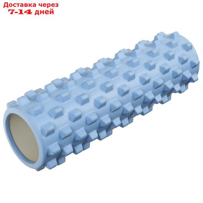 Роллер для йоги массажный 45 х 15 см, цвет синий - фото 8 - id-p191349994