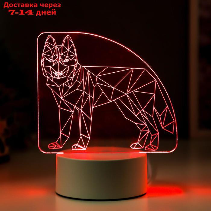 Светильник "Волк" LED RGB от сети 9,5х14,5х17 см - фото 3 - id-p192746435