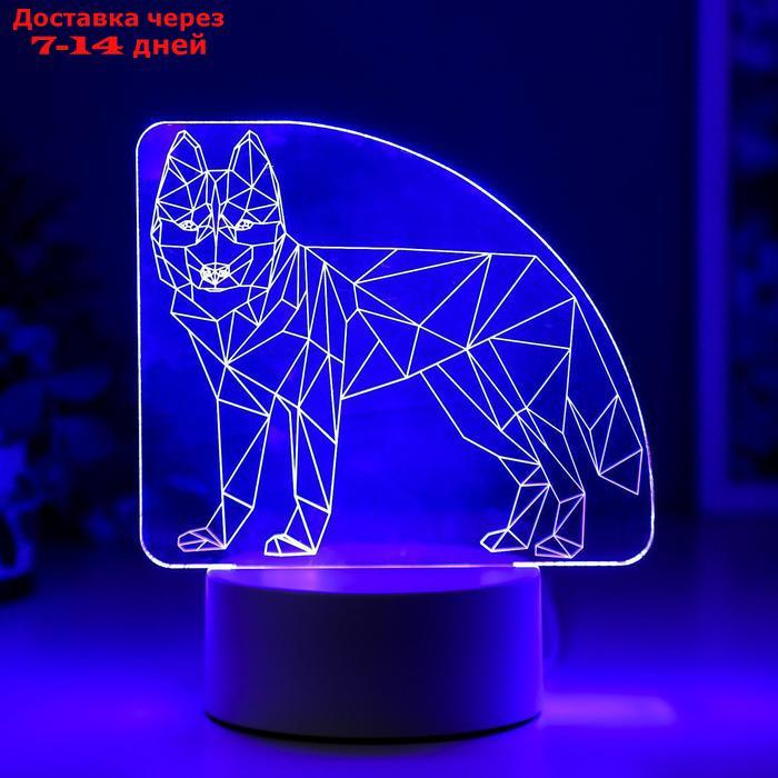 Светильник "Волк" LED RGB от сети 9,5х14,5х17 см - фото 4 - id-p192746435