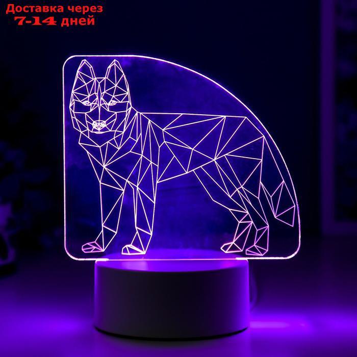 Светильник "Волк" LED RGB от сети 9,5х14,5х17 см - фото 5 - id-p192746435