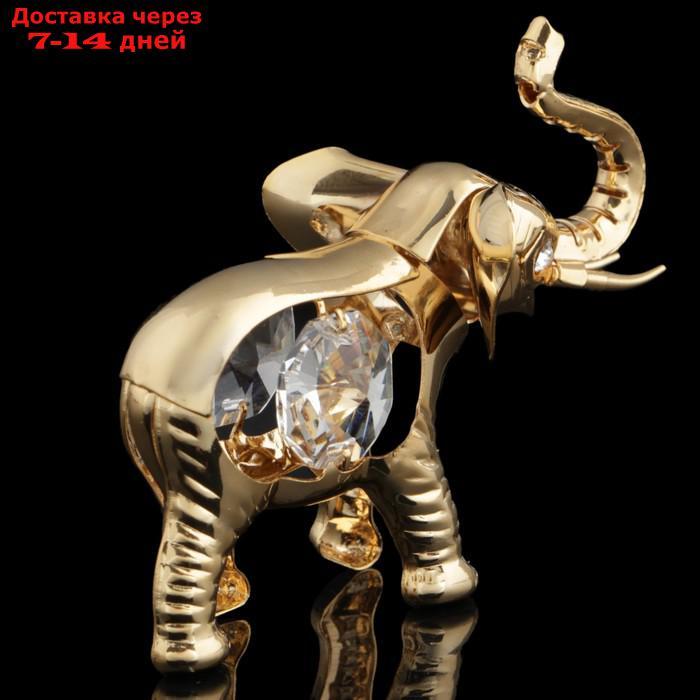 Сувенир "Слонёнок", 6×2,7×5 см, с кристаллами Сваровски - фото 3 - id-p191347609