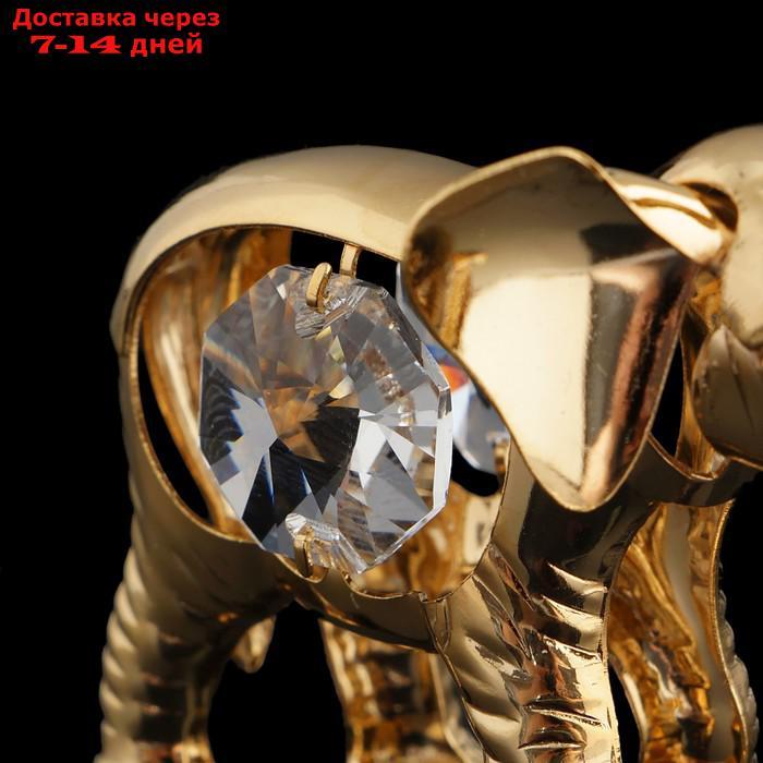 Сувенир "Слонёнок", 6×2,7×5 см, с кристаллами Сваровски - фото 4 - id-p191347609