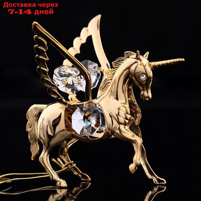 Сувенир "Конь - Пегас", 8×6×7 см, с кристаллами Сваровски - фото 1 - id-p191347620