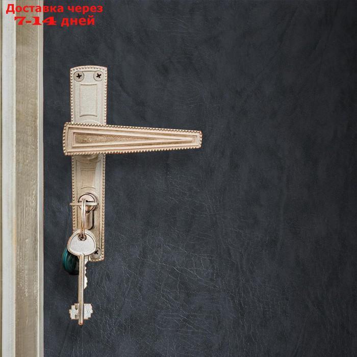 Комплект для обивки дверей, 1,1 × 2 м: иск.кожа, ватин 5 мм, гвозди, струна, серый, "Ватин" - фото 1 - id-p191352291