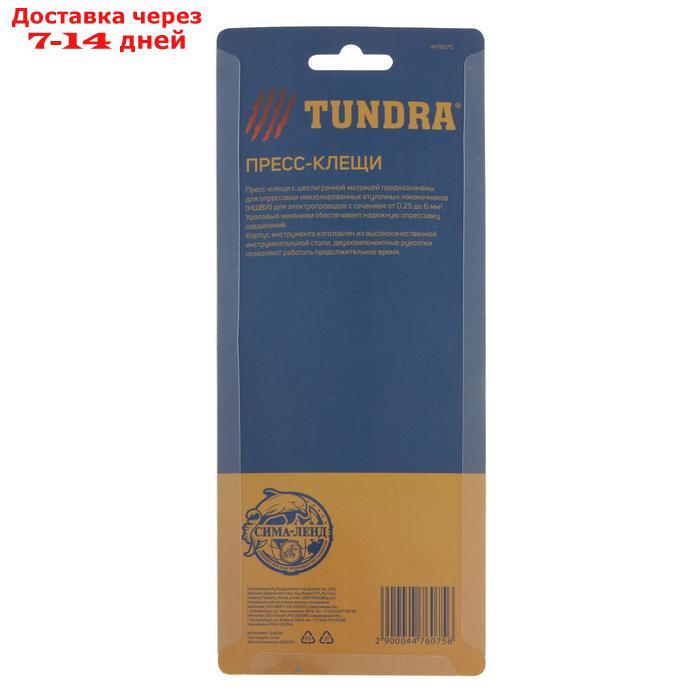 Пресс-клещи TUNDRA, для опрессовки втулочных наконечников электропроводов 0.25-6 мм2 - фото 5 - id-p193153786