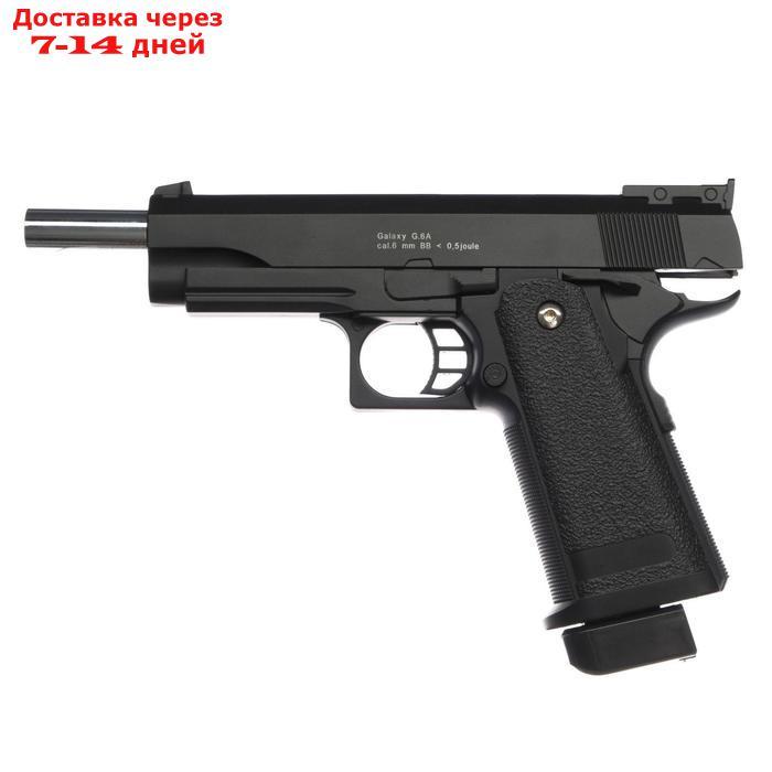 Пистолет пружинный Galaxy Colt 11PD с имитацией глушителя и ЛЦУ G.6A - фото 5 - id-p193152813