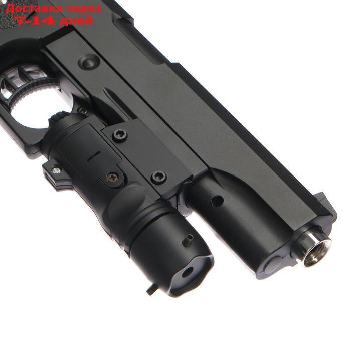 Пистолет пружинный Galaxy Colt 11PD с имитацией глушителя и ЛЦУ G.6A - фото 6 - id-p193152813