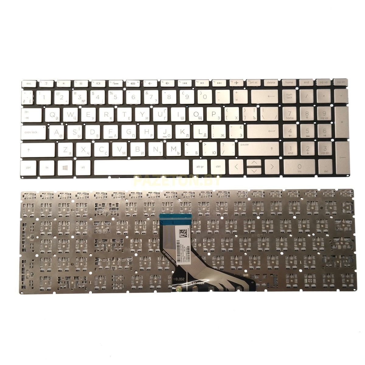 Клавиатура для ноутбука HP 15-DA серебристая