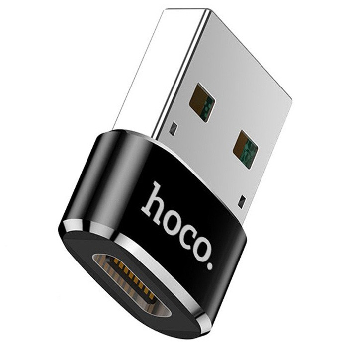 Адаптер - переходник OTG HOCO UA6 Type-C USB2.0, черный 555064 - фото 1 - id-p193238826