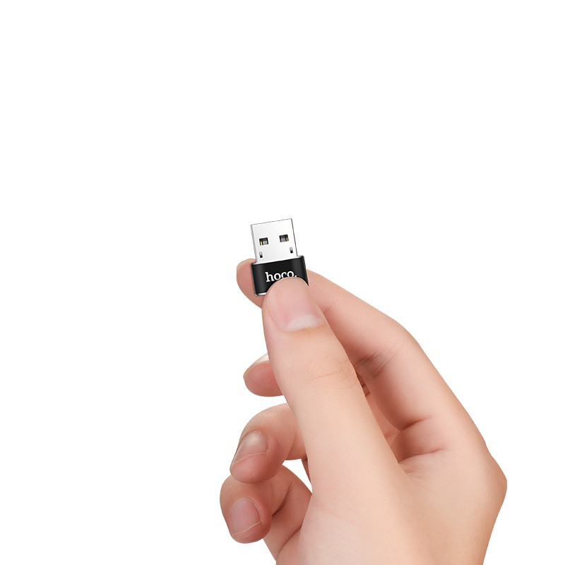 Адаптер - переходник OTG HOCO UA6 Type-C USB2.0, черный 555064 - фото 4 - id-p193238826